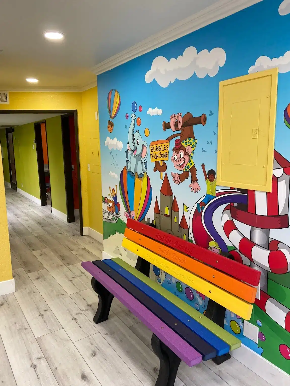 Welcoming reception area at Bubbles Dental